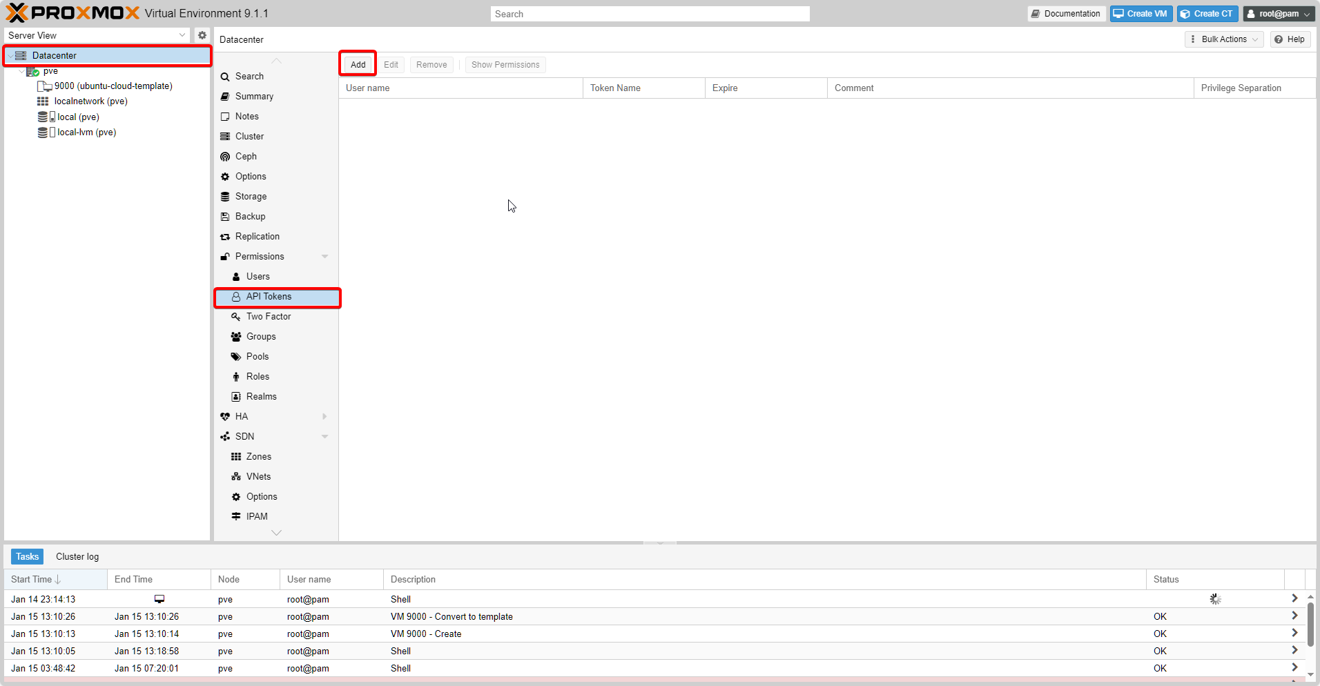 Datacenter permission